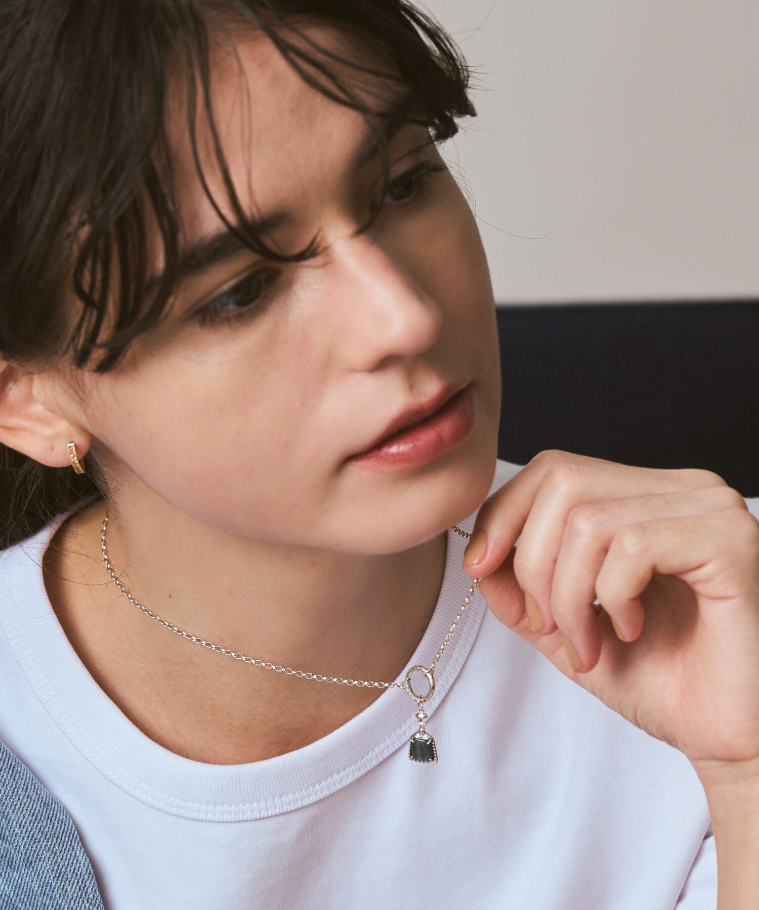  「シルバーラブラドライト／オニキスチャーム」|その他|