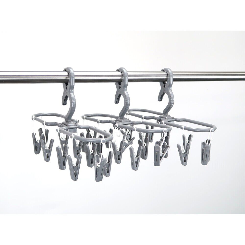 BACKYARD FAMILY「洗濯ハンガー 通販 ハンガー ピンチハンガー ３本組 物干しハンガー 小物干しハンガー」|その他|グレー1