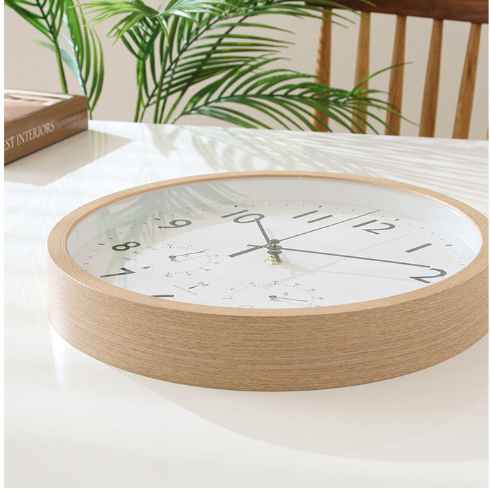 BACKYARD FAMILY「壁掛け 時計 電波 温度 湿度 おしゃれ 通販 温湿度計付き電波時計 ウォールクロック 電波時計」|クロック・置時計|