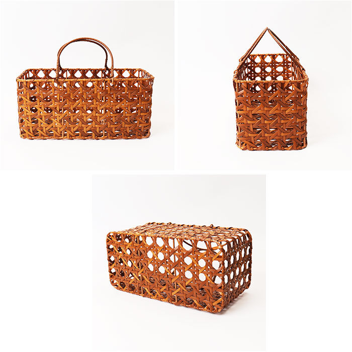 BACKYARD FAMILY「UTILE 洗えるバスケット 通販 かご バスケット 持ち手付き ハンドル付き カゴ 八つ目編み」|その他|