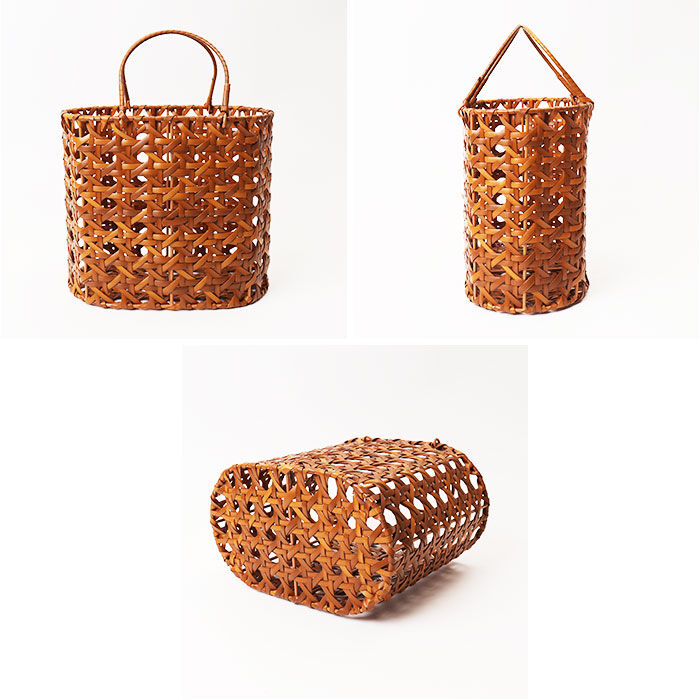 BACKYARD FAMILY「UTILE 洗えるバスケット 通販 かご バスケット 持ち手付き ハンドル付き カゴ 八つ目編み」|その他|