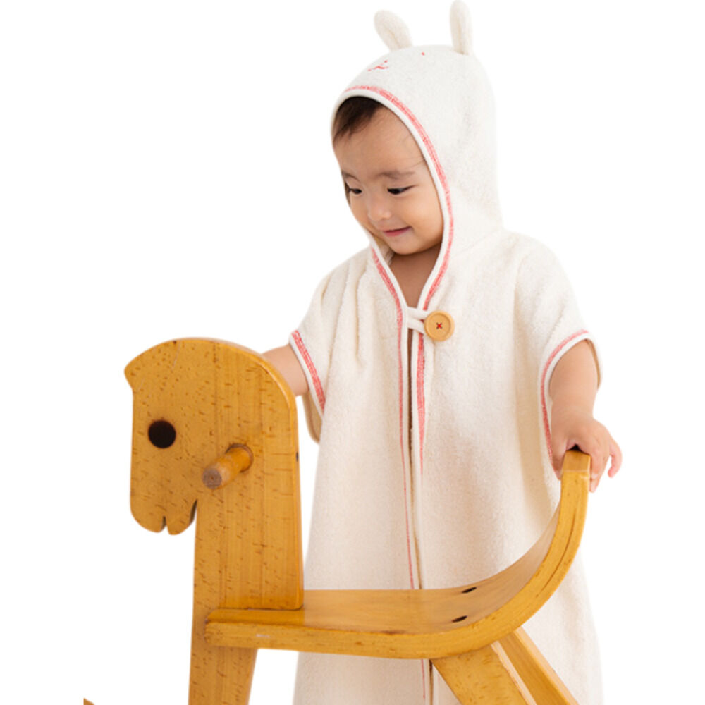 BACKYARD FAMILY「バスポンチョ 日本製 バスローブ 通販 タオル 赤ちゃん ベビー 新生児 女の子 男の子 出産祝い」|その他ベビーウェア|ホワイト1
