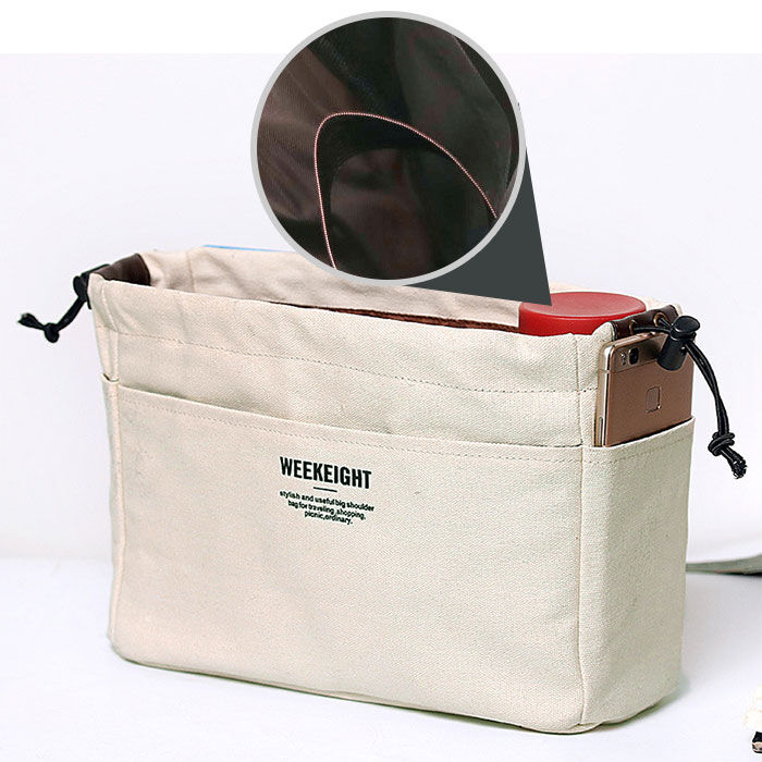 BACKYARD FAMILY「バッグインバッグ 自立 通販 大きめ ビッグサイズ 小さめ スモールサイズ 巾着タイプ キャンバス」|その他|