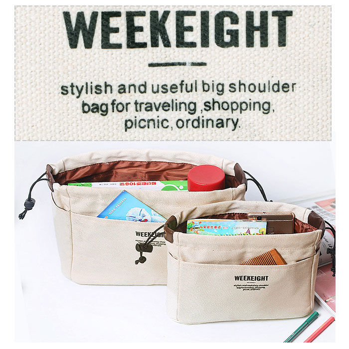 BACKYARD FAMILY「バッグインバッグ 自立 通販 大きめ ビッグサイズ 小さめ スモールサイズ 巾着タイプ キャンバス」|その他|