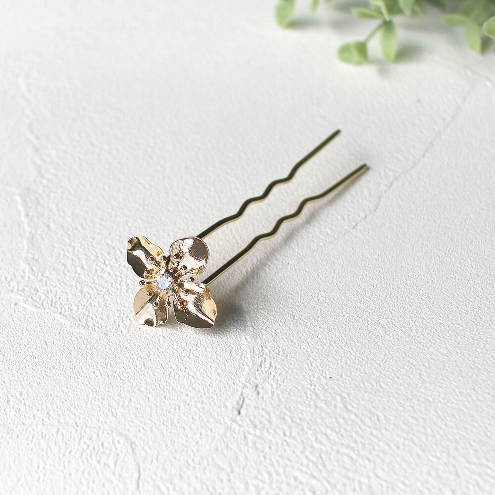 BACKYARD FAMILY「Rora ヘアコーム かんざし 通販 フローラ ヘアピン キッズ ヘアアクセサリー 髪どめ 髪留め」|その他|ゴールド1