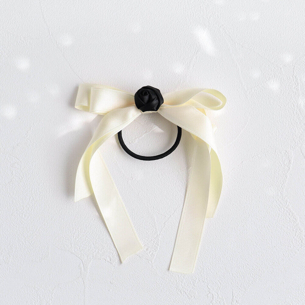 BACKYARD FAMILY「Rora ヘアゴム キッズ 通販 ローズ リボン 髪ゴム 髪飾り 髪どめ 髪留め ヘアアクセサリー」|その他|ホワイト1