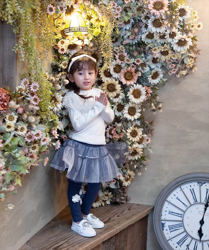 BACKYARD FAMILY「Rora 子供服 スカート 通販 スカッツ コスモス お花ラメチュールスカッツ スカートパンツ」|その他|