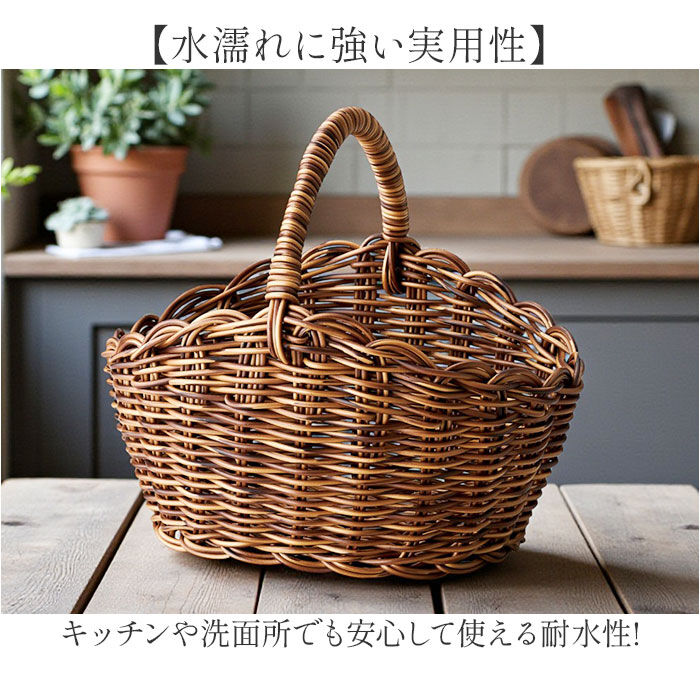 BACKYARD FAMILY「かご 持ち手付き 通販 かごバスケット バスケット 収納かご カゴ 籠 収納バスケット」|その他|