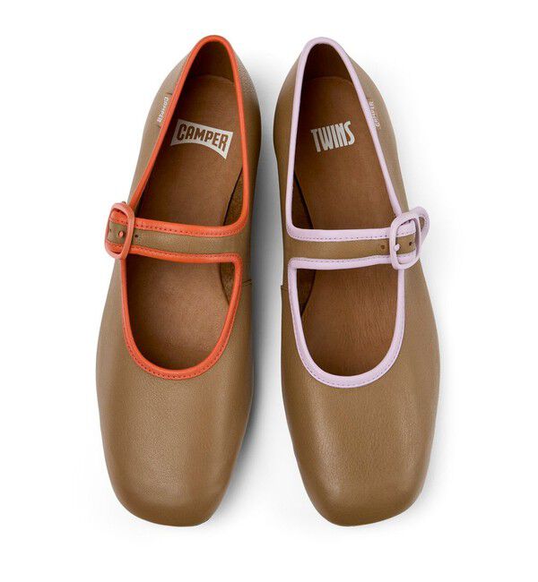 CAMPER「[カンペール] TWINS / フラットシューズ」|パンプス|キャメル