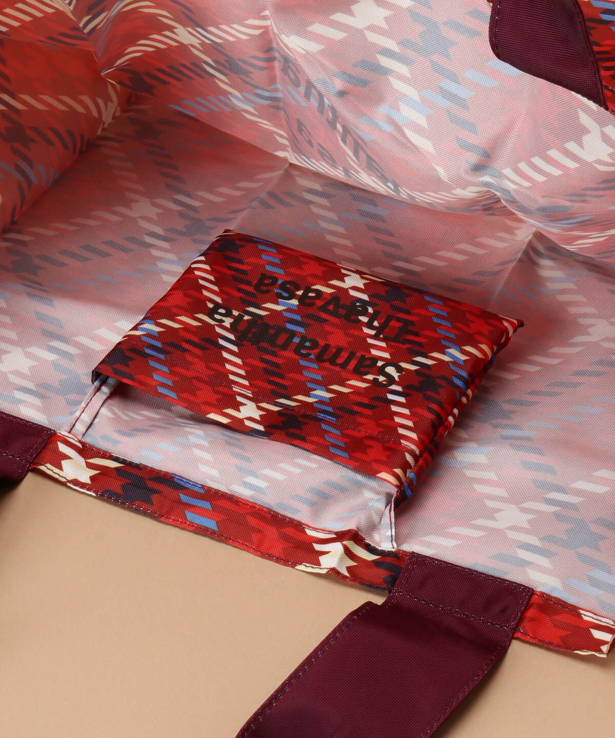 Samantha Thavasa「チェック柄エコバッグ 大サイズ」|その他|