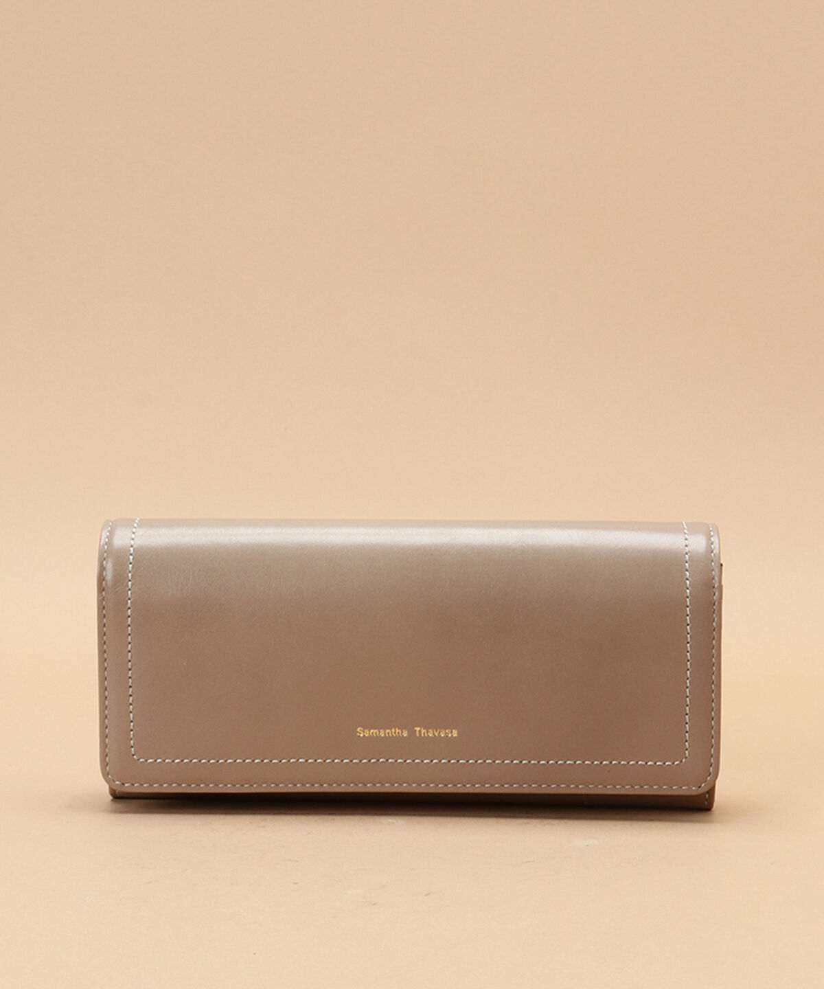 Samantha Thavasa「ウォータープルーフレザー 長財布」|財布|グレージュ