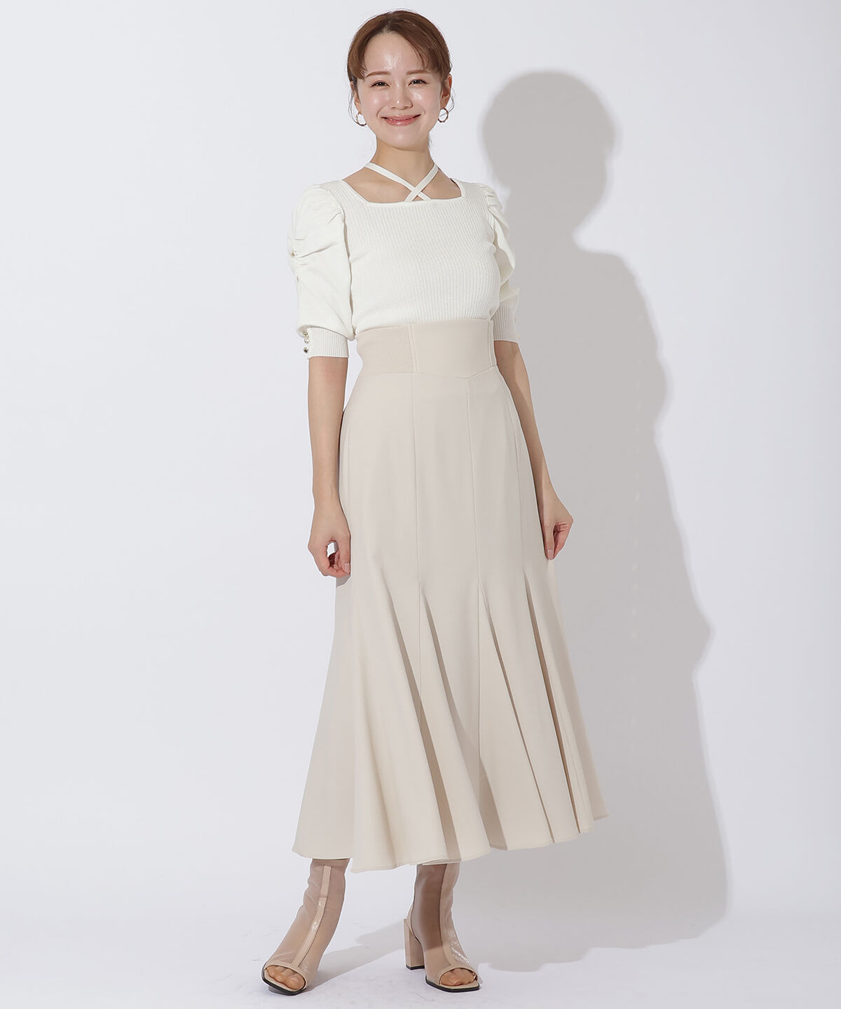 アンドクチュール「サイドリブマーメイドスカート」|スカート|