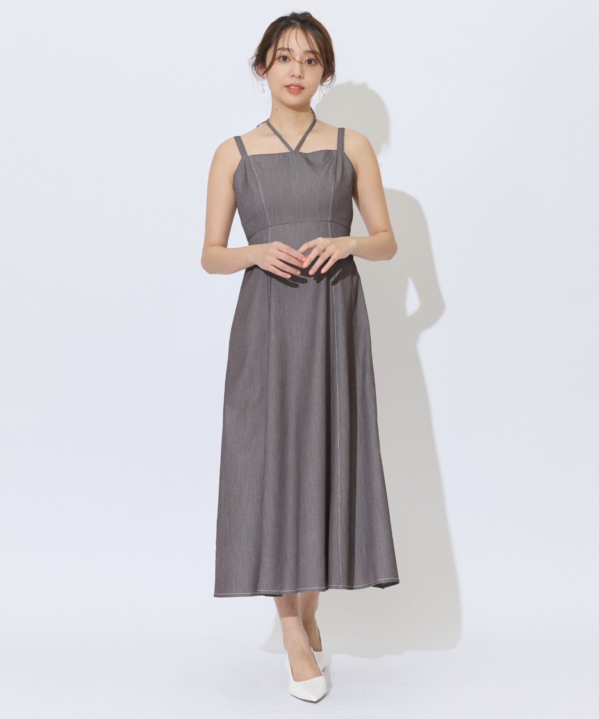 アンドクチュール「デニムライクアンサンブルワンピース」|ワンピース|