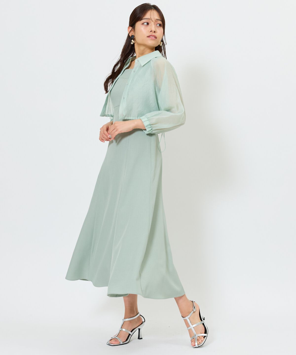 アンドクチュール「シアーシャツ＆ワンピースSET」|ワンピース|