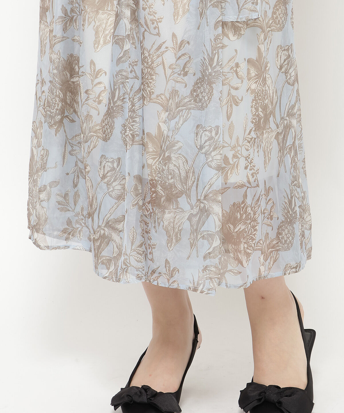 REDYAZEL「フラワープリントスカート」|フレア|