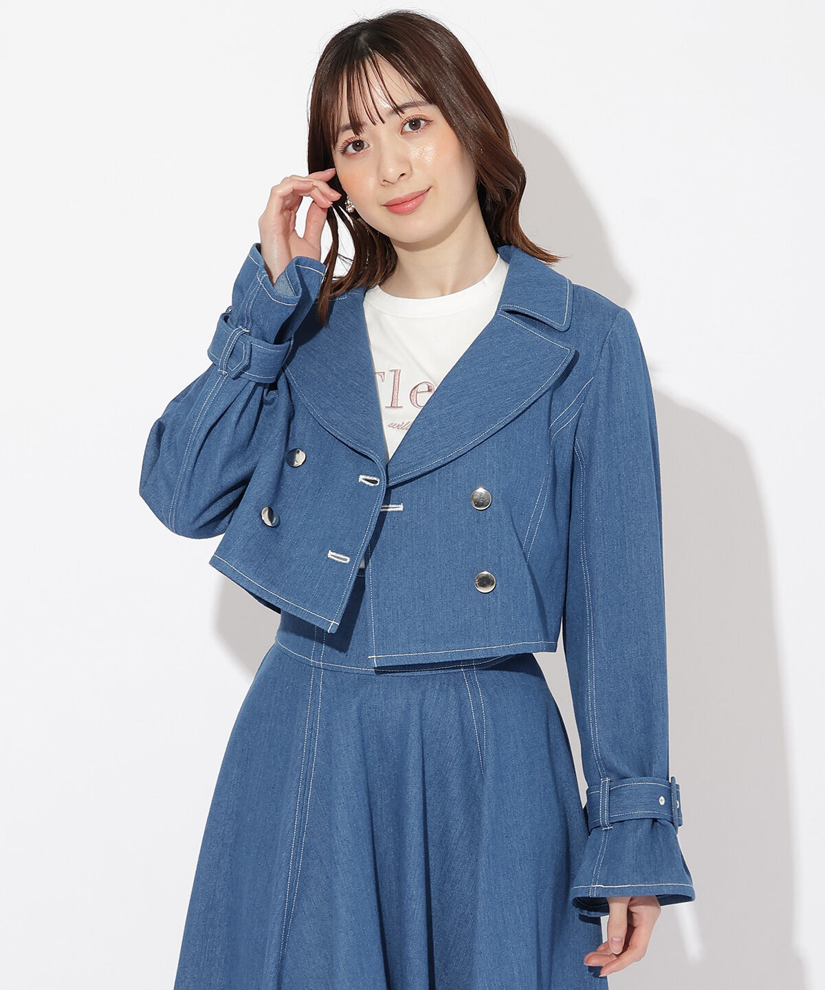 WILLSELECTION「デニムWボタンジャケット」|デニムジャケット|