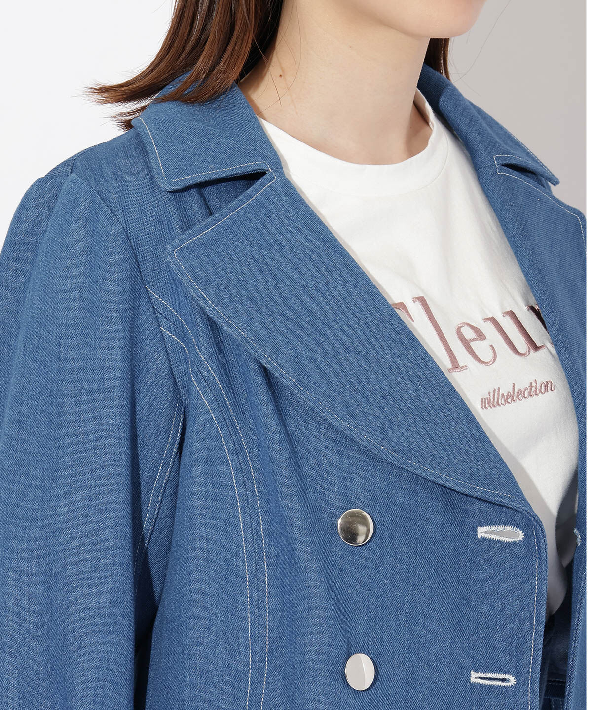 WILLSELECTION「デニムWボタンジャケット」|デニムジャケット|