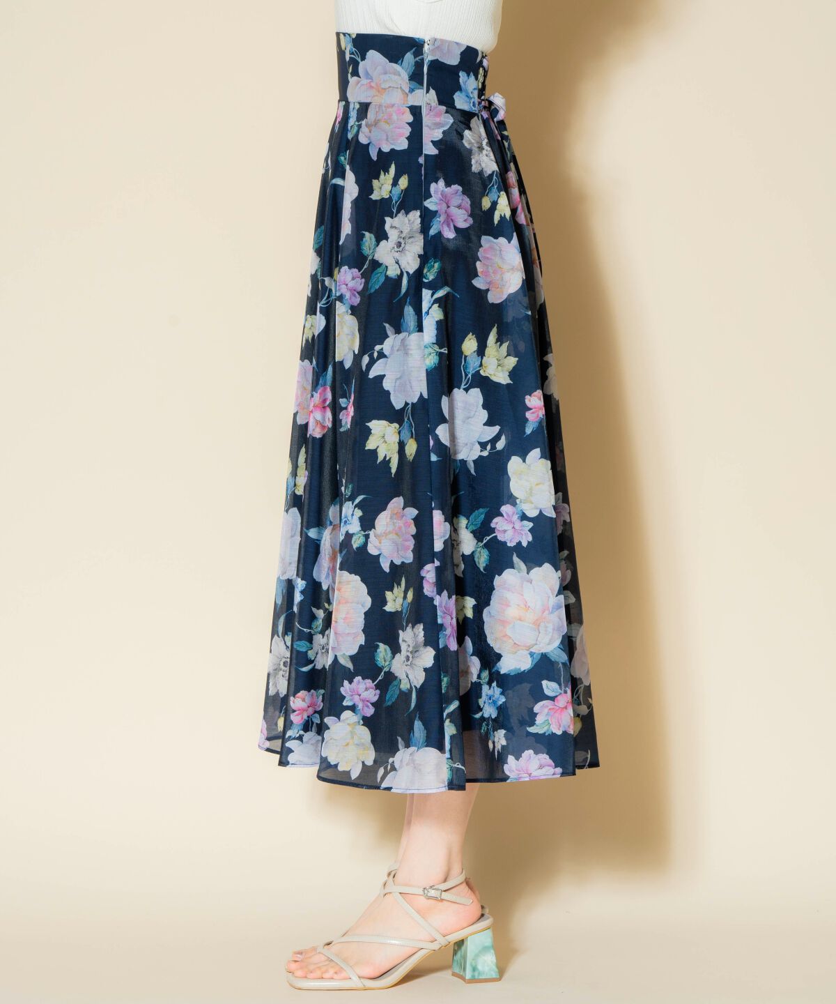 WILLSELECTION「マルチフラワーフレアスカート」|フレア|