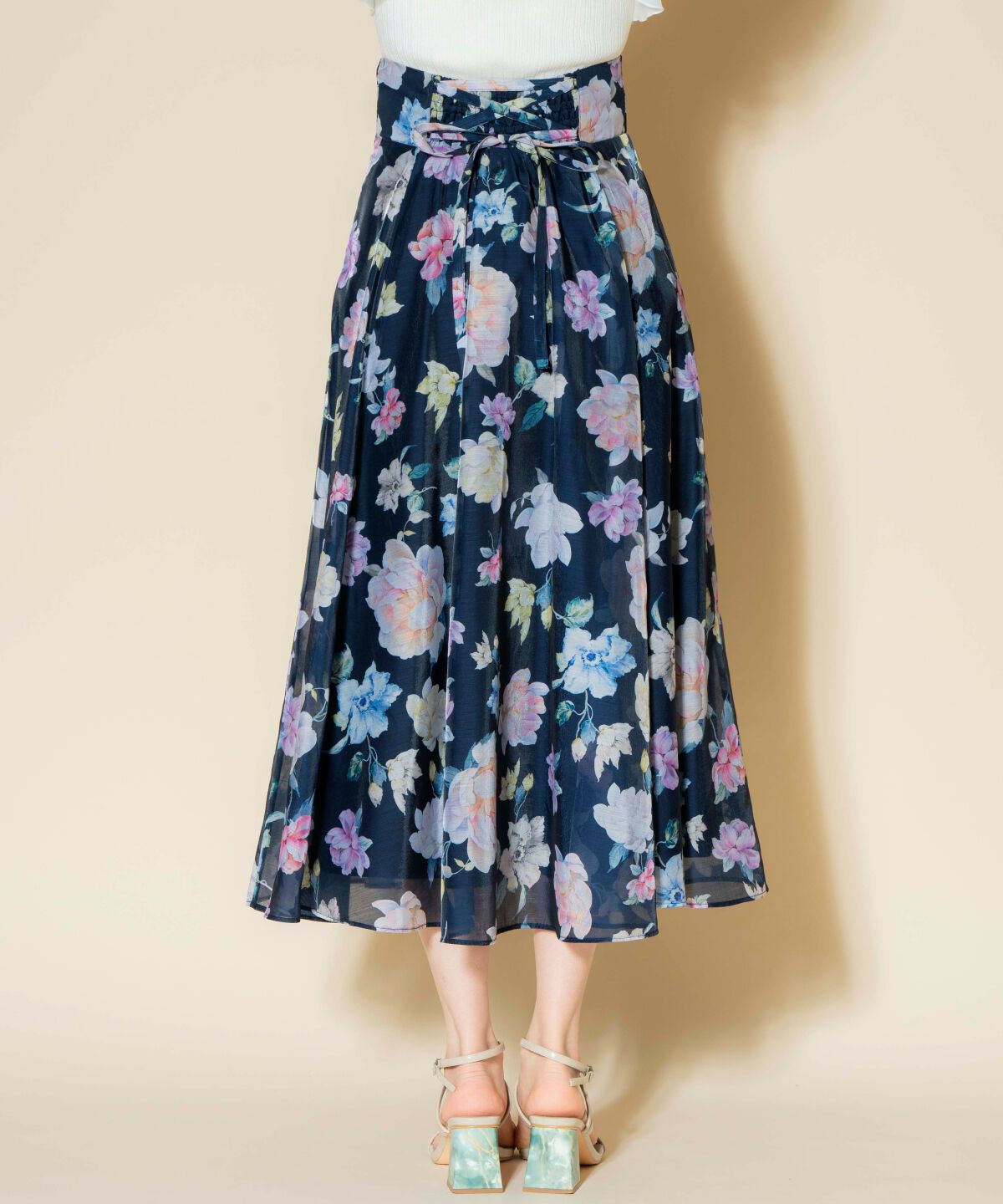 WILLSELECTION「マルチフラワーフレアスカート」|フレア|