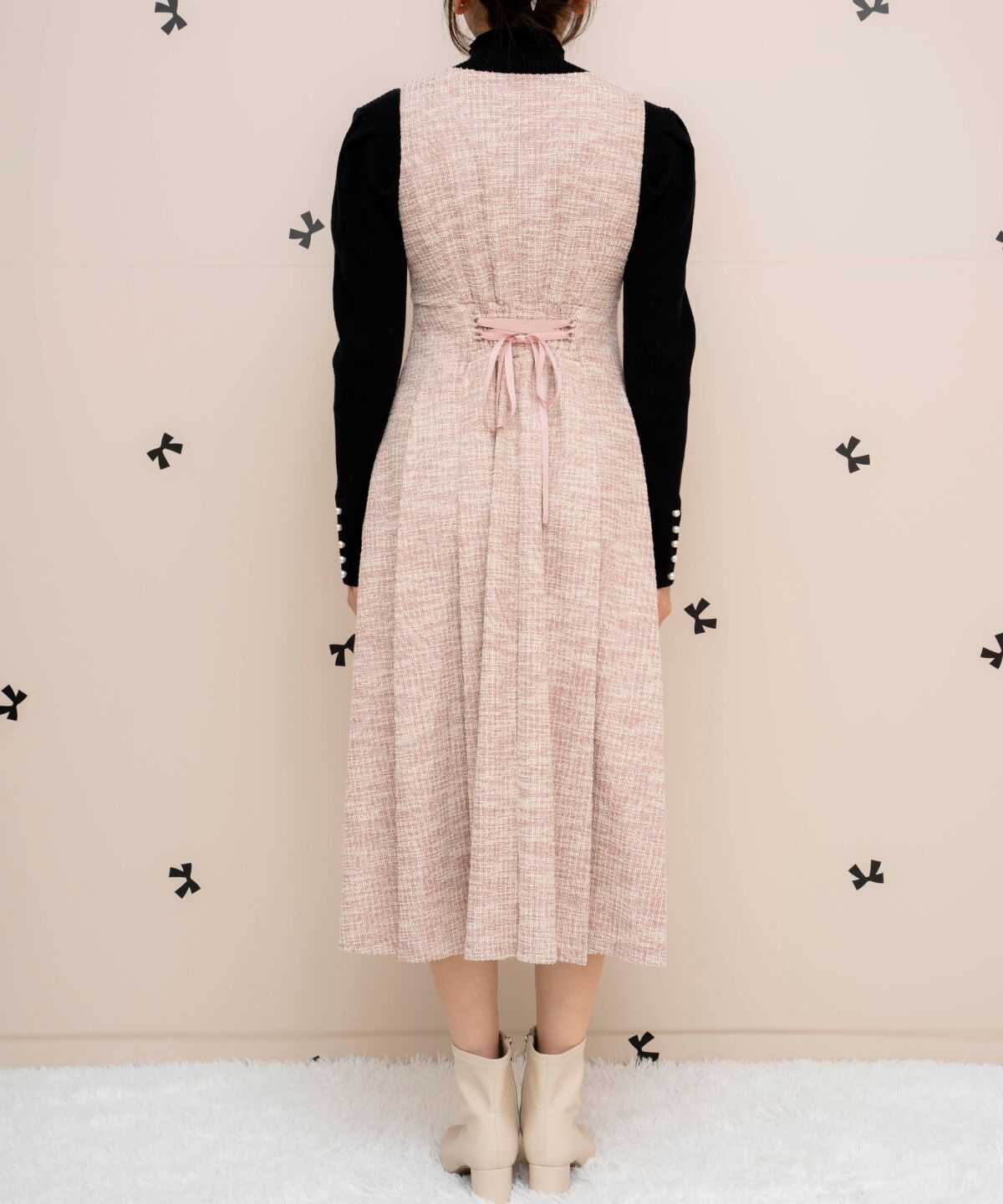 WILLSELECTION「カットツイードフレアワンピース」|ワンピース|