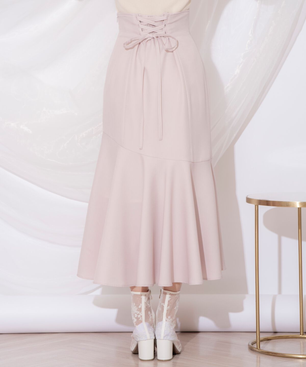 WILLSELECTION「リボンラッフルマーメイドスカート」|フレア|