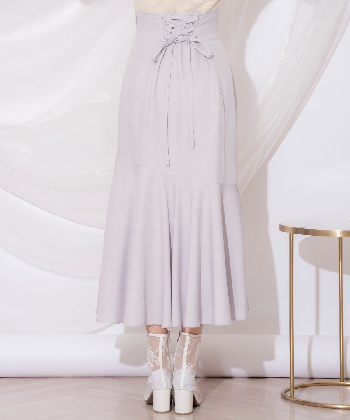 WILLSELECTION「リボンラッフルマーメイドスカート」|フレア|
