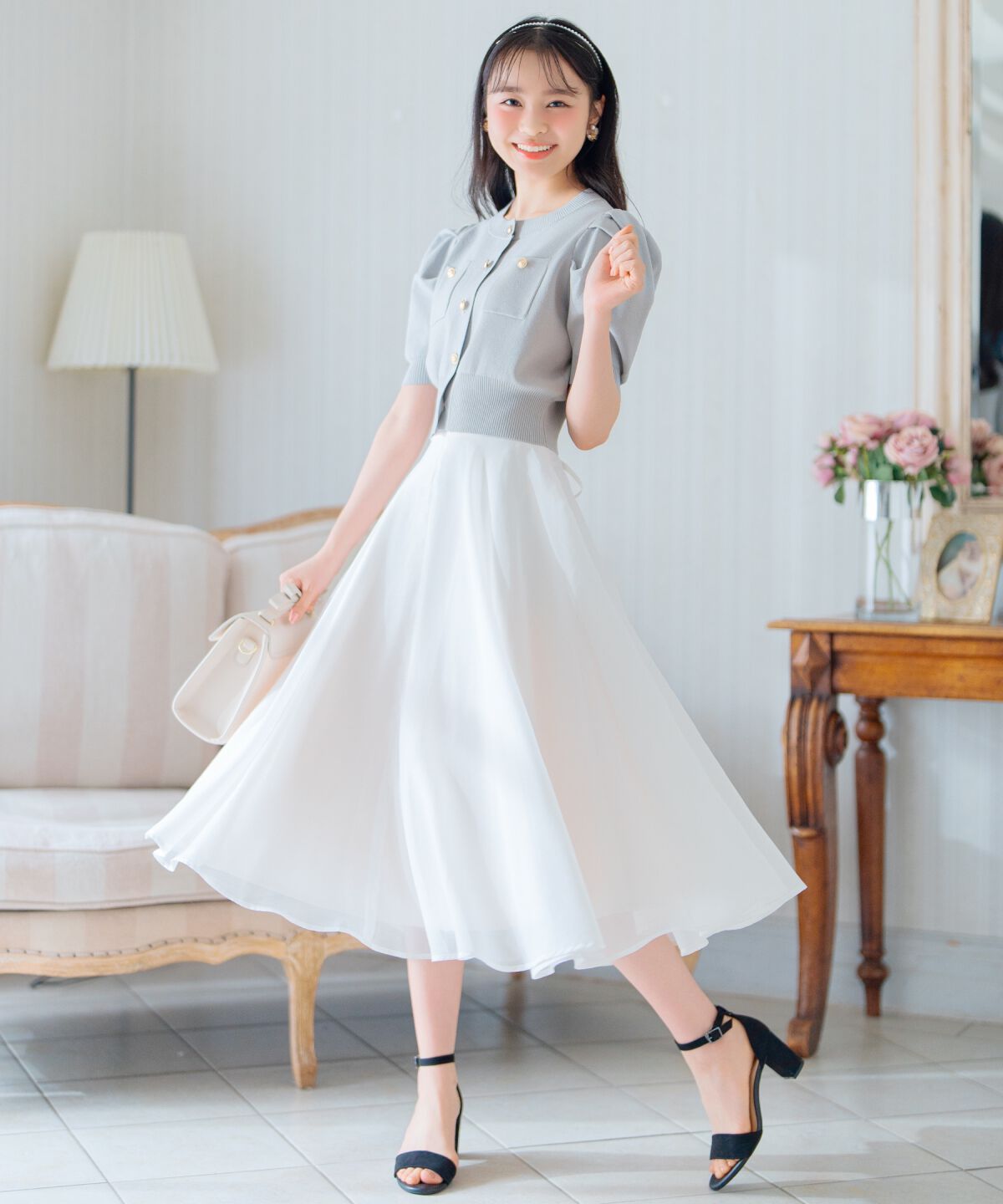 WILLSELECTION「オーガンジーフレアスカート」|フレア|