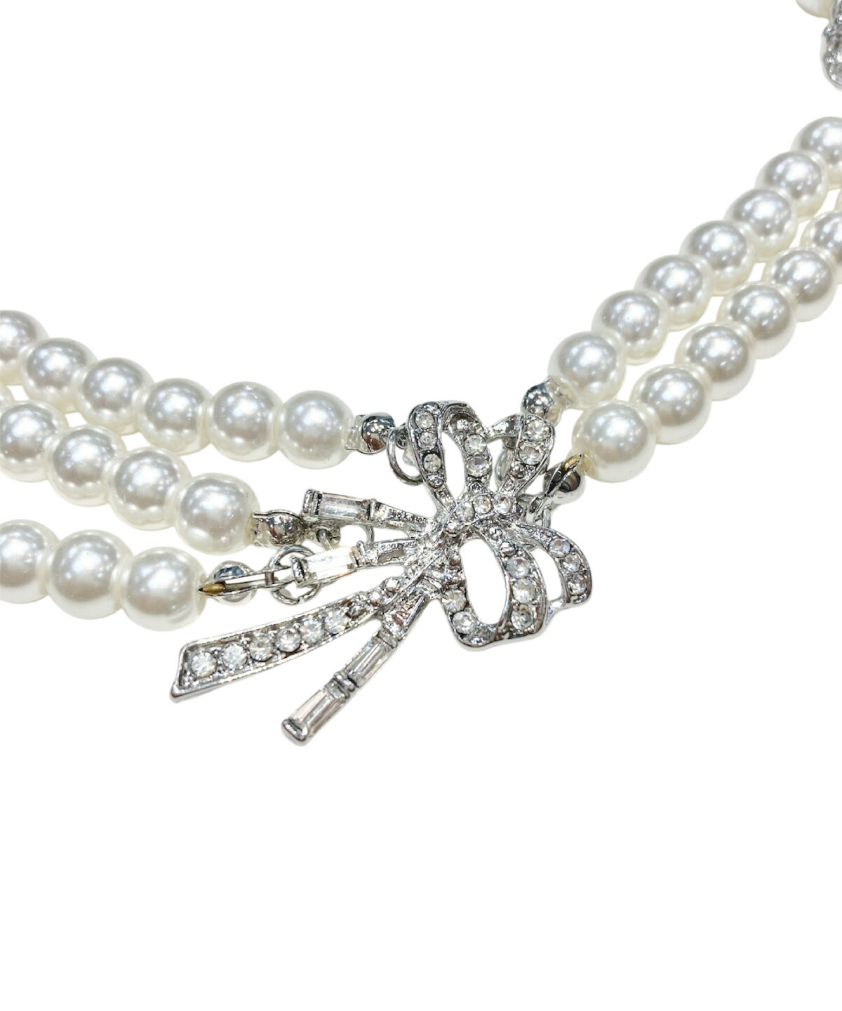 WILLSELECTION「リボンビジュー付きパールネックレス」|ネックレス|