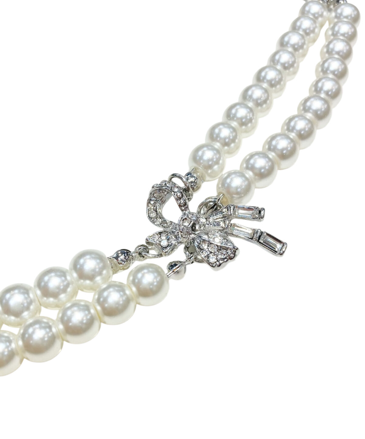 WILLSELECTION「リボンビジュー付きパールネックレス」|ネックレス|