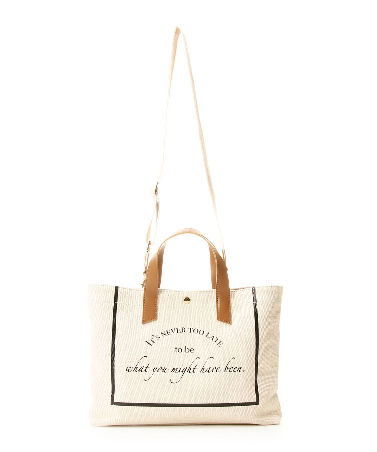 Samantha Thavasa Petit Choice「メッセージキャンバスバッグ(横型)」|トートバッグ|