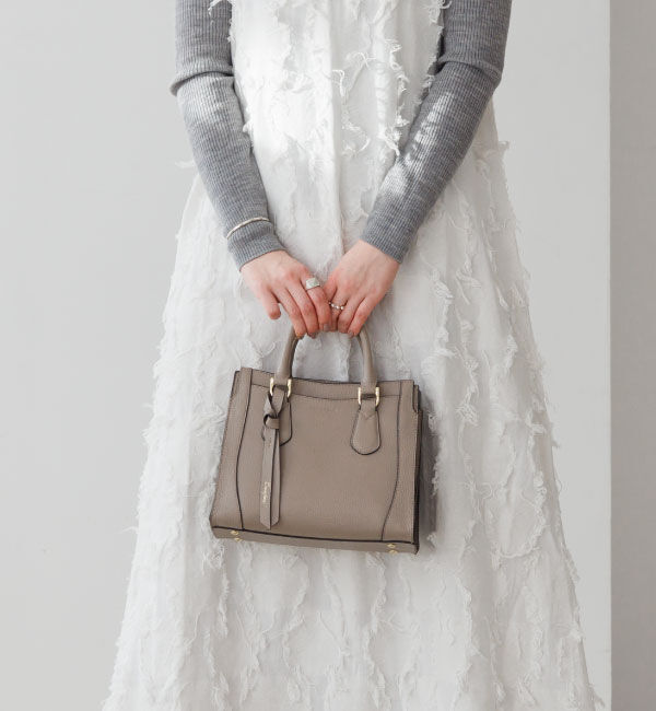  「Jewelna Rose クロフォード ハンドバッグ 本革 11921」|ショルダー・メッセンジャー|グレージュ