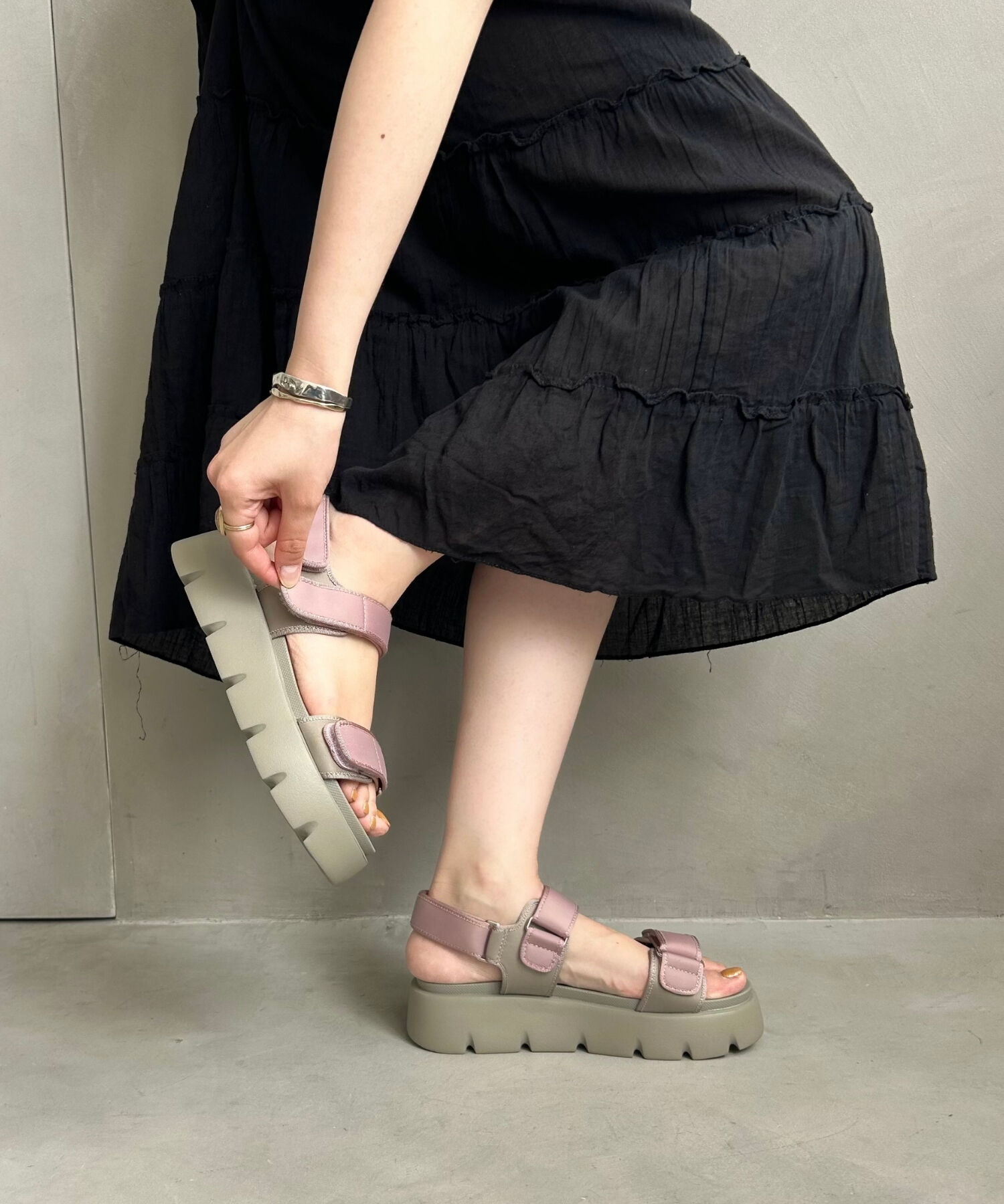 ORiental TRaffic「【アウトレット価格】厚底ナイロンベルトスポーツサンダル/OT3212 サンダル 厚底 スポサン 人気」|サンダル|