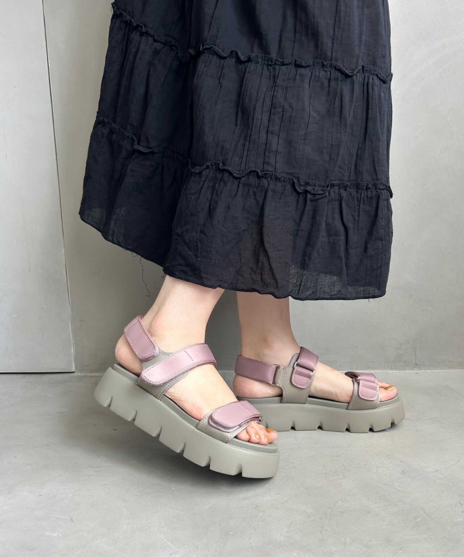 ORiental TRaffic「【アウトレット価格】厚底ナイロンベルトスポーツサンダル/OT3212 サンダル 厚底 スポサン 人気」|サンダル|