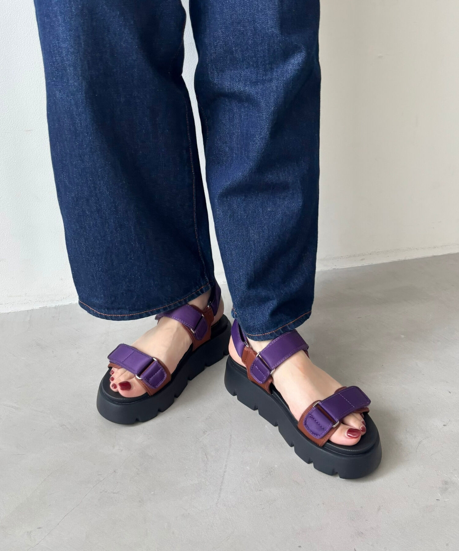 ORiental TRaffic「【アウトレット価格】厚底ナイロンベルトスポーツサンダル/OT3212 サンダル 厚底 スポサン 人気」|サンダル|