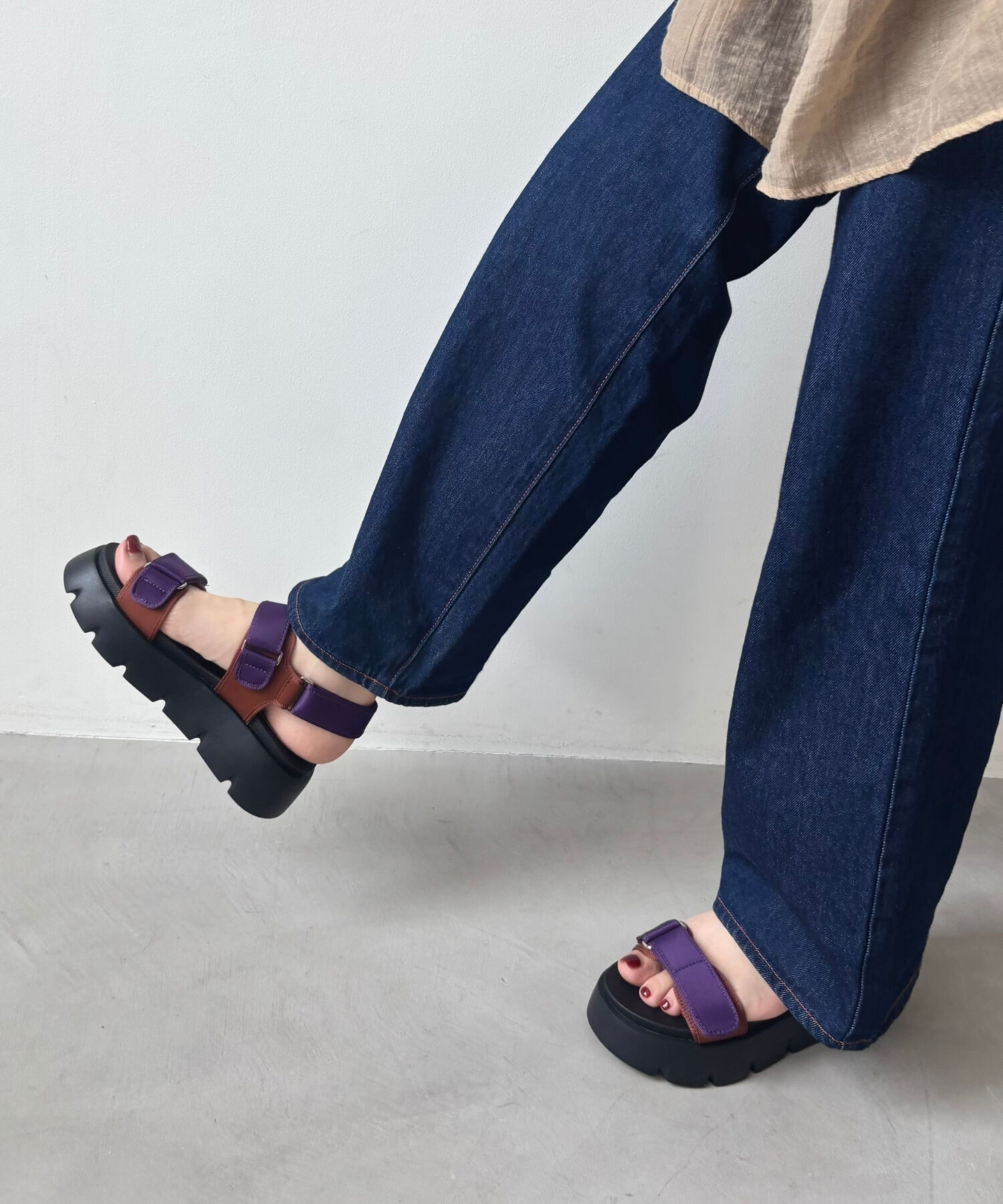 ORiental TRaffic「【アウトレット価格】厚底ナイロンベルトスポーツサンダル/OT3212 サンダル 厚底 スポサン 人気」|サンダル|