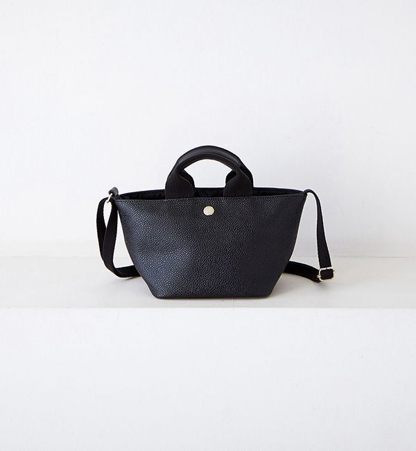 TOPKAPI BREATH「スコッチグレイン ネオレザー ショルダー付き ミニ トートバッグ プレーン」|ショルダー・メッセンジャー|