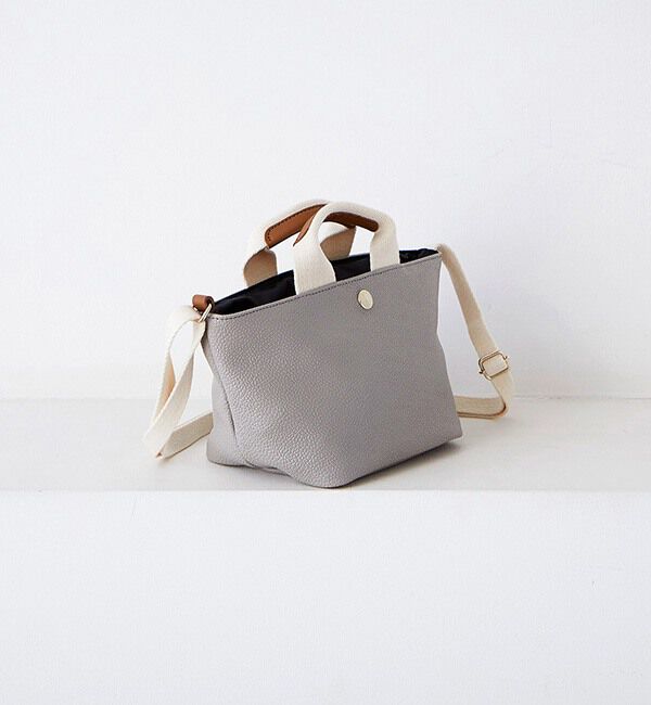 TOPKAPI BREATH「スコッチグレイン ネオレザー ショルダー付き ミニ トートバッグ プレーン」|ショルダー・メッセンジャー|