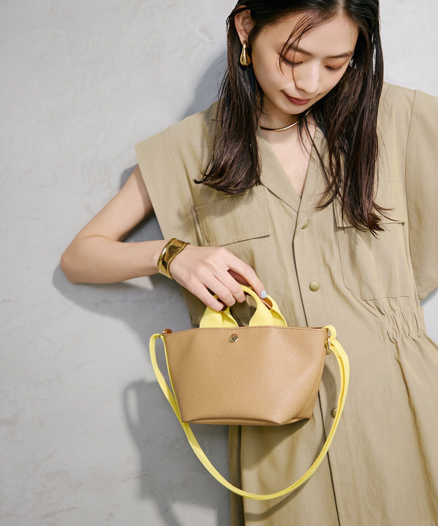 TOPKAPI BREATH「スコッチグレイン ネオレザー ショルダー付き ミニ トートバッグ プレーン」|ショルダー・メッセンジャー|