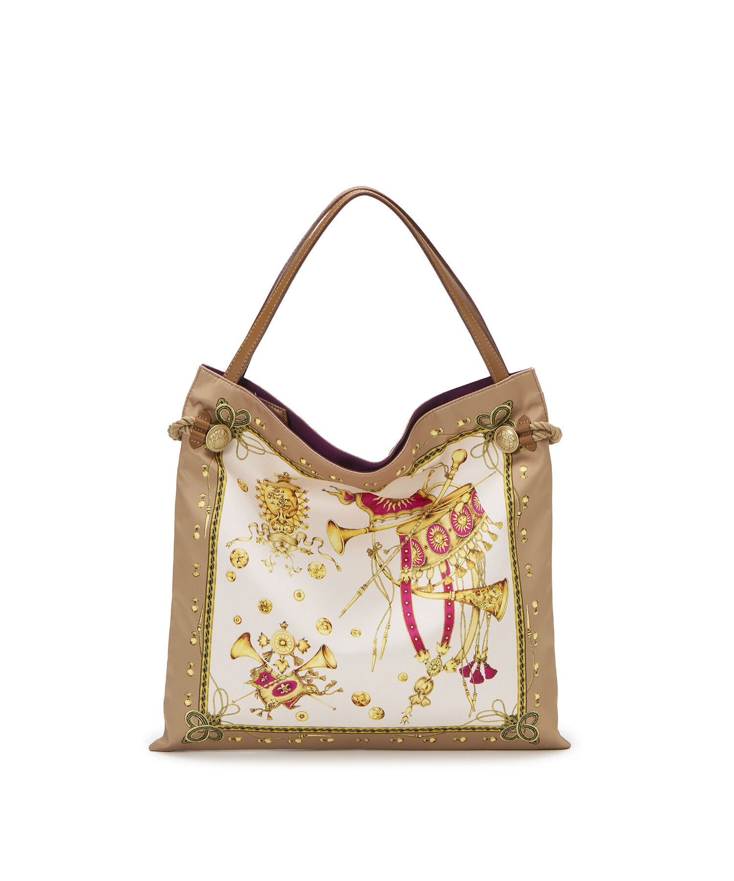 TOPKAPI TREASURE「【TREASURE TOPKAPI】マイルドサテン スカーフ柄 トートバッグ」|トートバッグ|