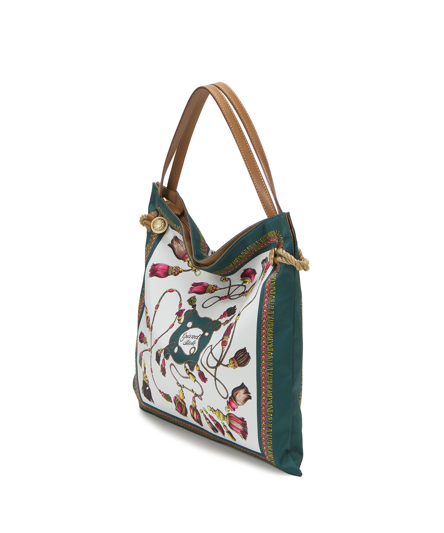 TOPKAPI TREASURE「【TREASURE TOPKAPI】マイルドサテン スカーフ柄 トートバッグ」|トートバッグ|