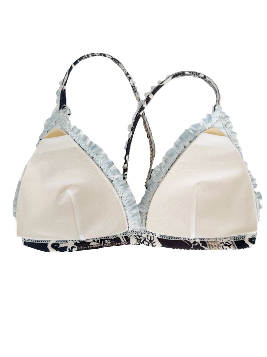 PEAK&PINE「エスニック柄フリル三角ビキニ」|ビキニ|