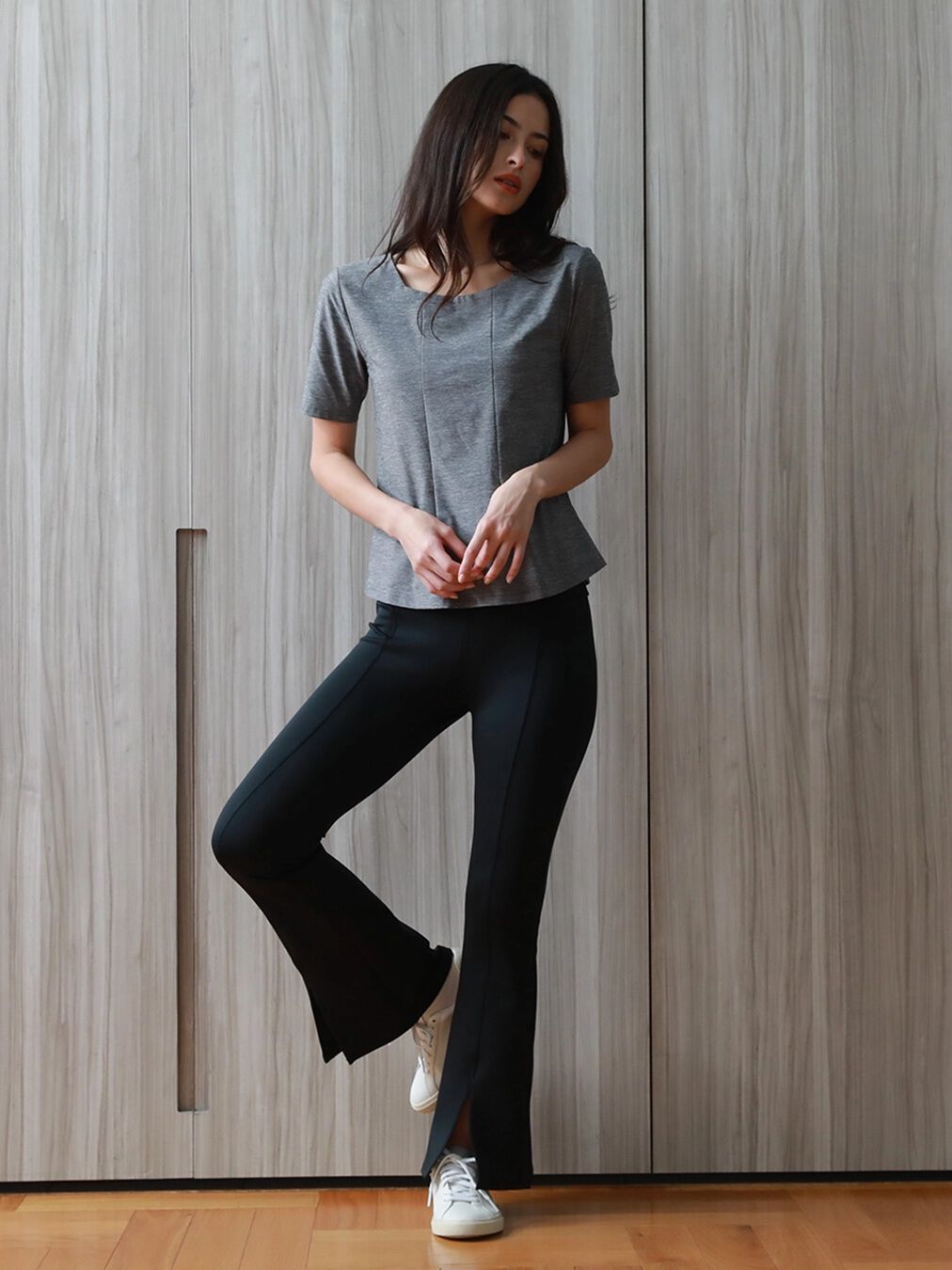 ALBOVE「美脚フレアデザインレギンス」|スポーツ|