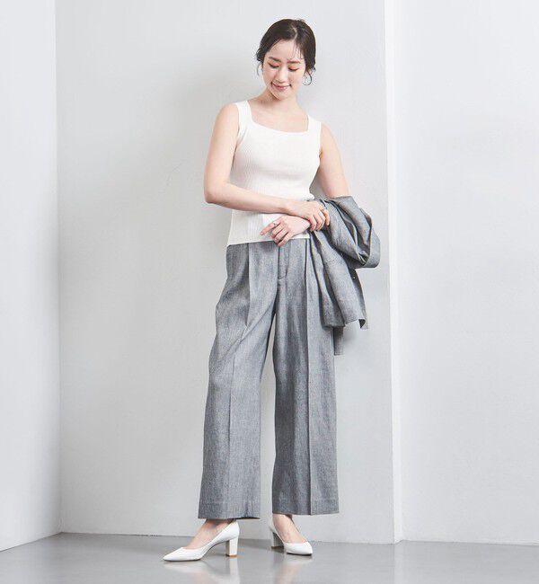 UNITED ARROWS「リブ スクエアネック ニットキャミソール」|ニット・セーター|