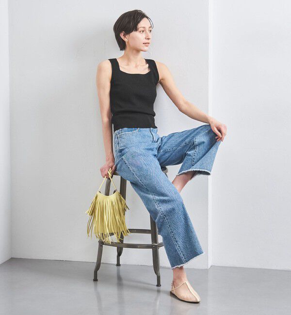 UNITED ARROWS「リブ スクエアネック ニットキャミソール」|ニット・セーター|