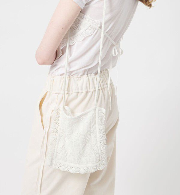AEWEN MATOPH「＜AEWEN MATOPH＞ニットレースポシェット」|ショルダー・メッセンジャー|OFF WHITE