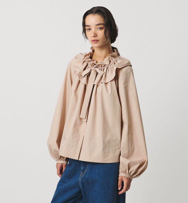 AEWEN MATOPH「＜AEWEN MATOPH＞ギャザーリボンブラウス ‐ ウォッシャブル ‐」|シャツ・ブラウス|