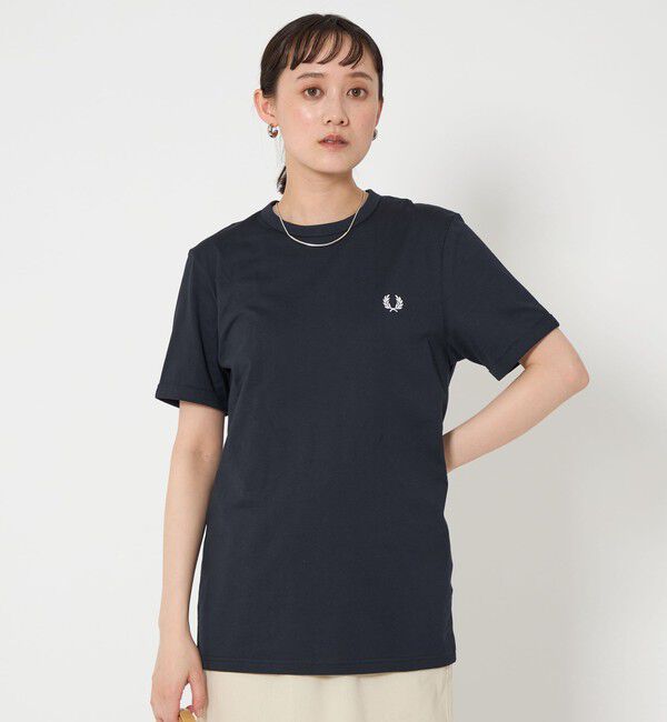 UNITED ARROWS green label relaxing「＜FRED PERRY＞リンガー Tシャツ」|Tシャツ・カットソー|NAVY
