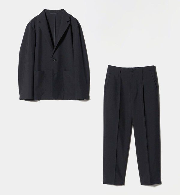 UNITED ARROWS green label relaxing「【WEB限定】JUST fit ドライポリエステル リラックス セットアップ -吸水速乾-」|テーラードジャケット|NAVY