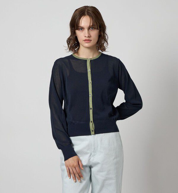 STEVEN ALAN「＜Steven Alan＞リンガー カーディガン」|カーディガン|NAVY