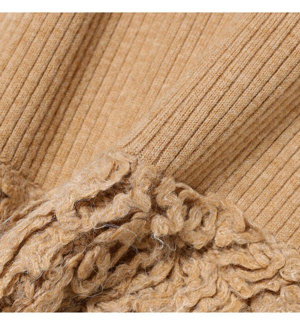 Ray BEAMS 「RBS / フリンジ キリカエ クルーネック ニット」|ニット・セーター|